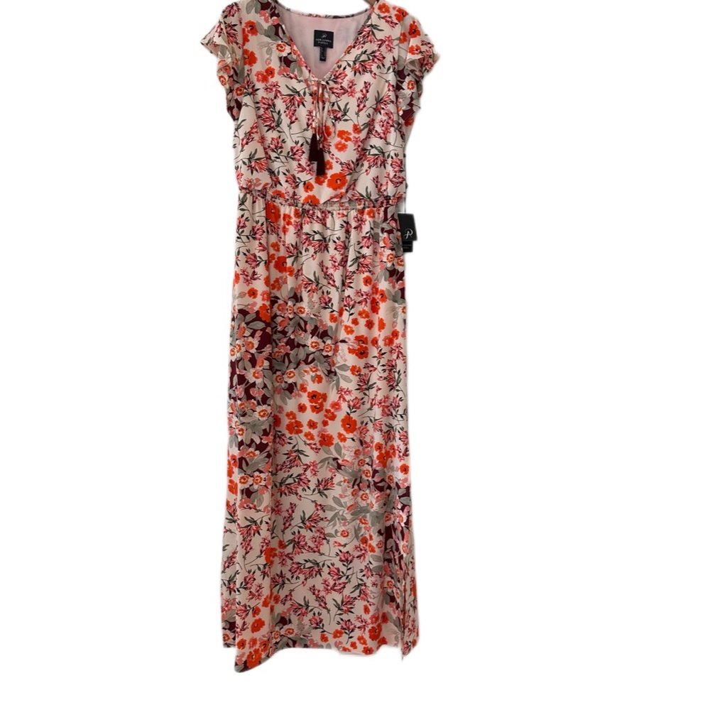 NWT Adrianna Papell size 10 multicolor floral maxi dress